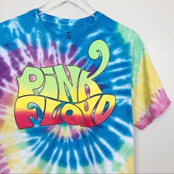 PINK FLOYD Tie Dye Band Retro Groovy Graphic‎ Tee Sz L - Picture 3 of 5